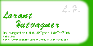 lorant hutvagner business card